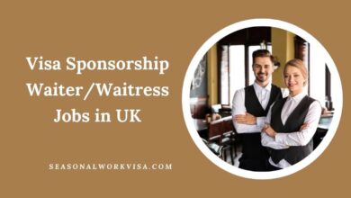 Visa Sponsorship Waiter/Waitress Jobs in UK