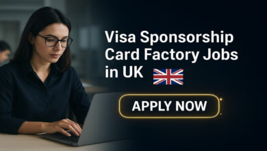 Visa Sponsorship Card Factory Jobs in UK