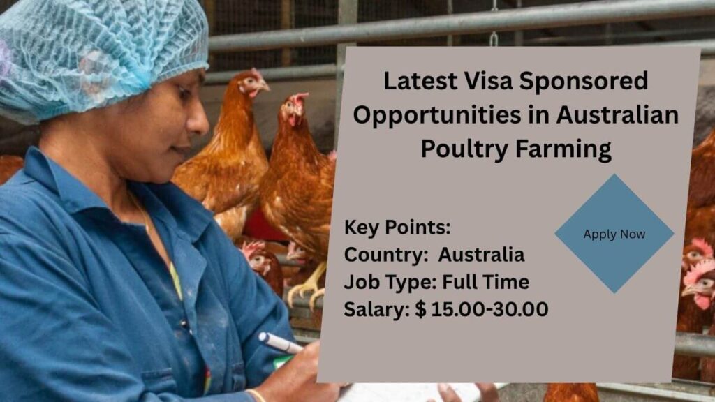 Latest Visa Sponsored Opportunities in Australian Poultry Farming